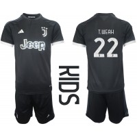 Echipament fotbal Juventus Timothy Weah #22 Tricou Treilea 2023-24 pentru copii maneca scurta (+ Pantaloni scurti)